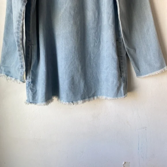 Elwood Large Denim Raw Edge Hoodie - Picture 5 of 12